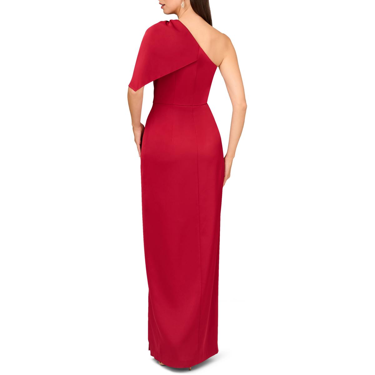 Womens Satin One Shoulder Evening Dress