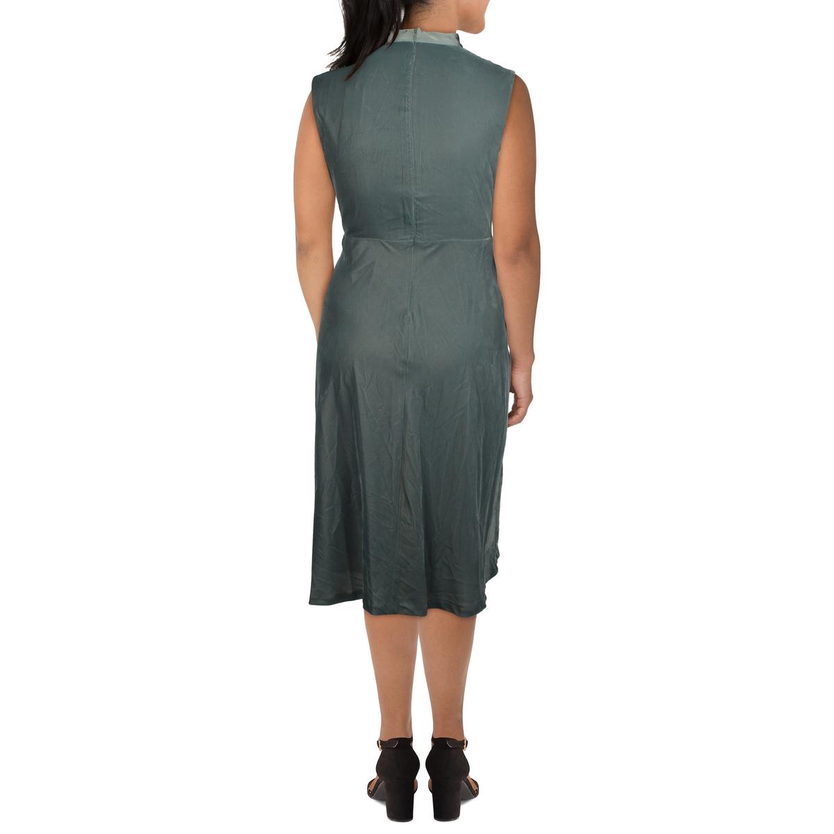 Womens Velvet Calf Midi Dress