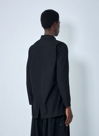 Yohji Yamamoto Men Chain Stitch Broad Zip Open Blouse