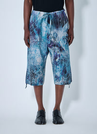 Yohji Yamamoto Men Drawstring Cropped Shorts