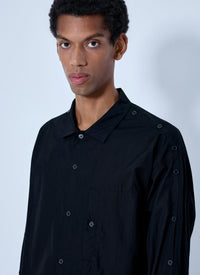 Yohji Yamamoto Men Open Collar Shoulder Slit Blouse