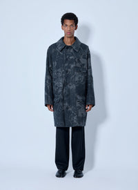 Yohji Yamamoto Men Scrap Printed Coat