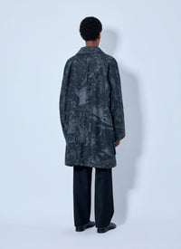Yohji Yamamoto Men Scrap Printed Coat