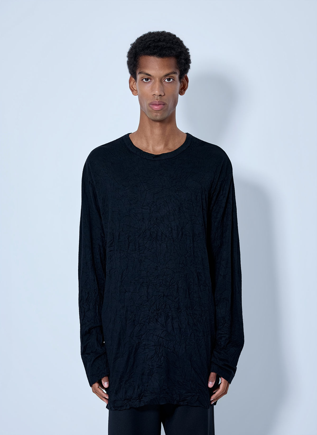 Yohji Yamamoto Yohji Yamamoto Men Round Neck Long Sleeve T-Shirt