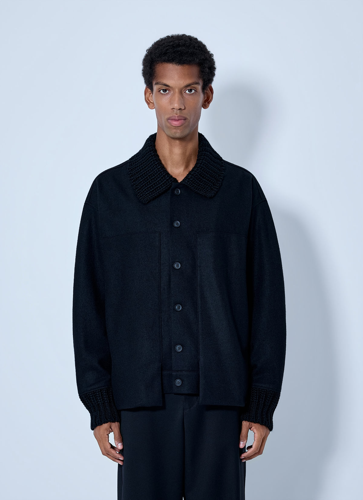 Yohji Yamamoto Yohji Yamamoto Men Rib Detail Blouson