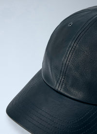 Yohji Yamamoto Men Leather Baseball Cap
