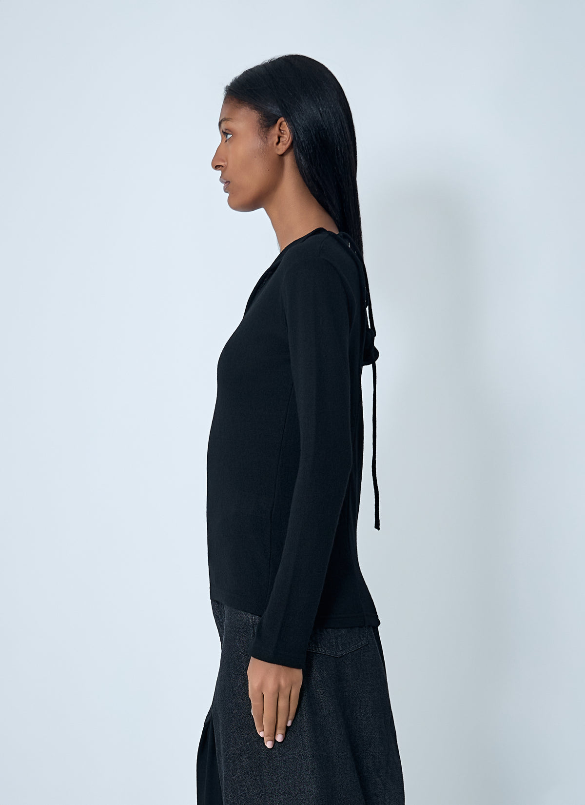 Yohji Yamamoto Women Lace-Up Wool Sweater