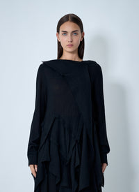 Yohji Yamamoto Yohji Yamamoto Women Gauzed Frilled Blouse