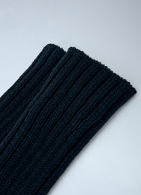 Yohji Yamamoto Women Long Ribbed Leather Gloves