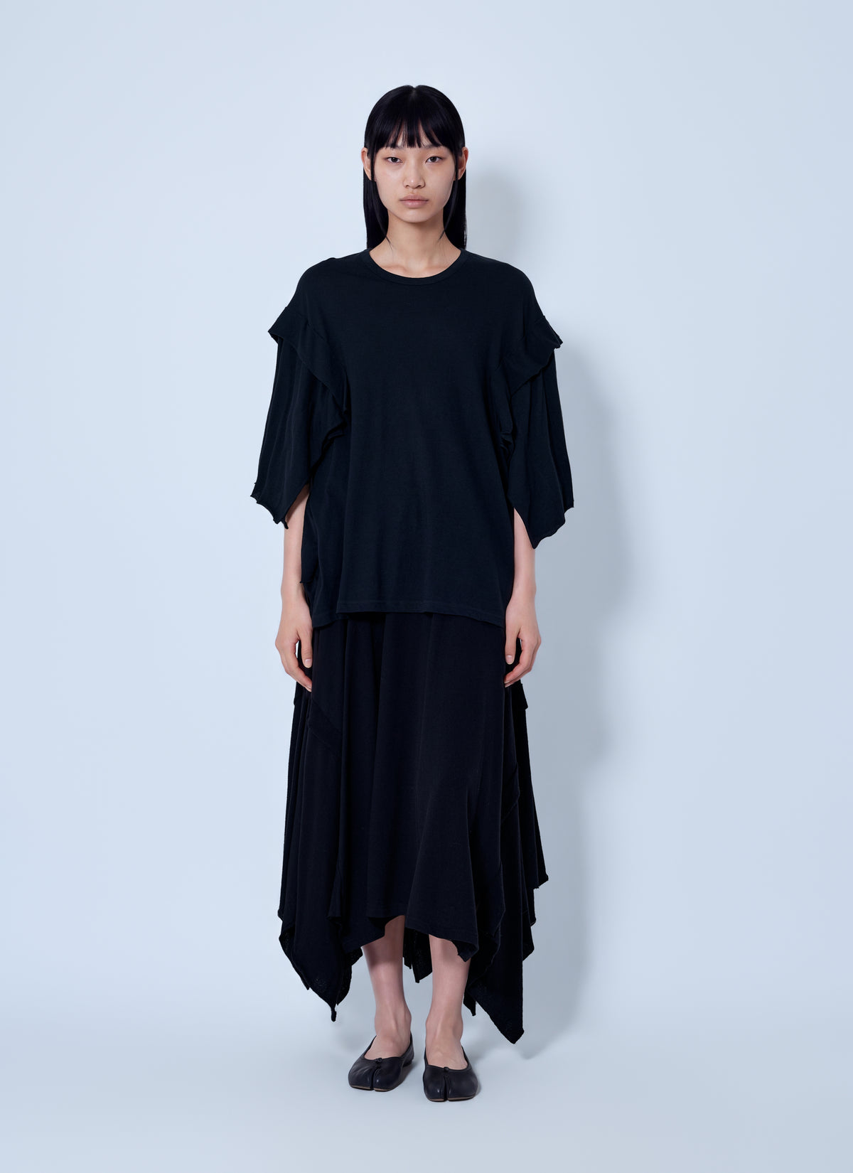 Yohji Yamamoto Women Draped Long Sleeve T-Shirt