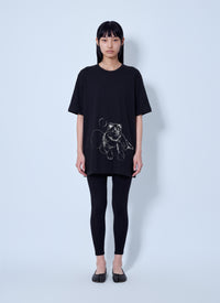 Yohji Yamamoto Women Cotton Short Sleeve Printed T-Shirt Mimi