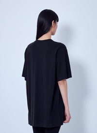Yohji Yamamoto Women Cotton Short Sleeve Printed T-Shirt Mimi
