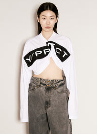 Y/Project Y/Project Women Scrunched Logo Print T-Shirt