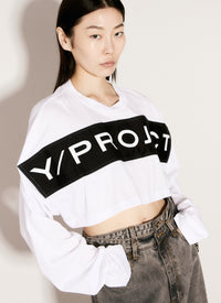 Y/Project Y/Project Women Scrunched Logo Print T-Shirt