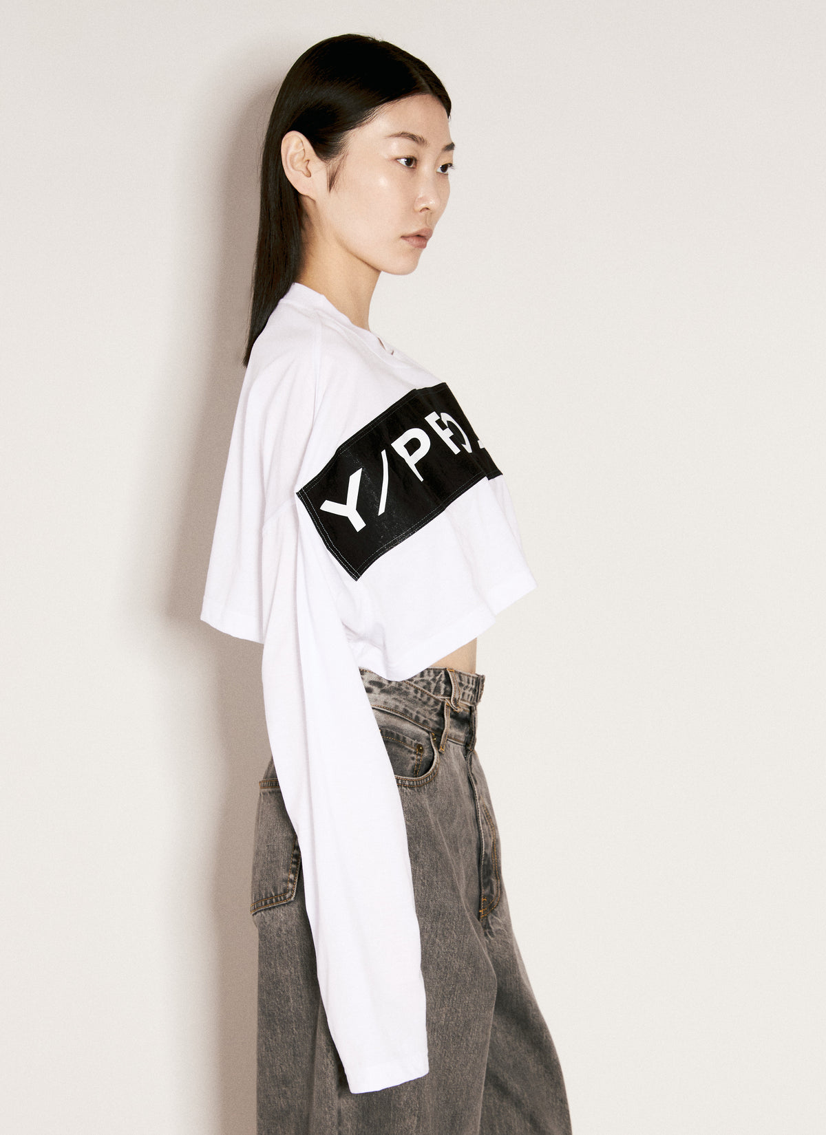 Y/Project Y/Project Women Scrunched Logo Print T-Shirt