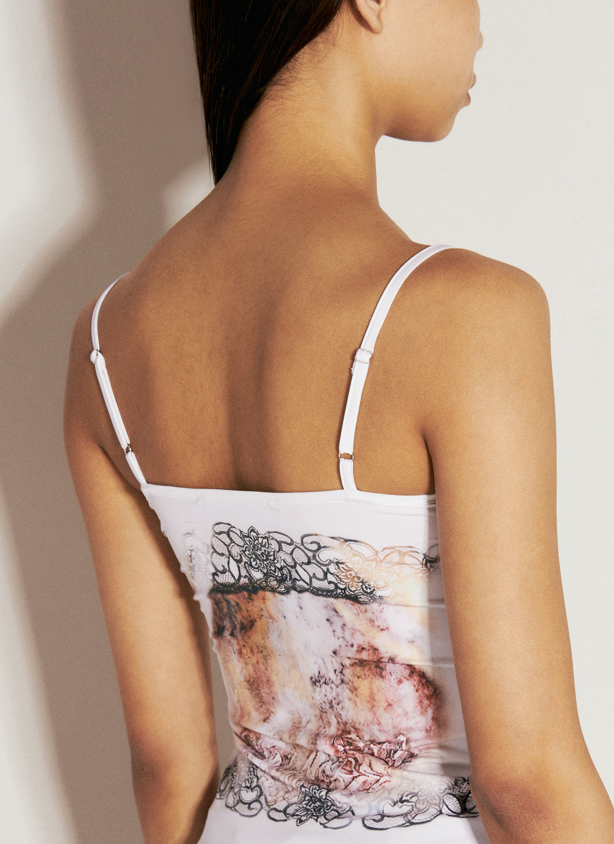 Y/Project Women Lace Print Camisole Top