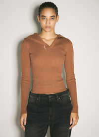 Y/Project Women Pinched Shoulder Rib Sweater