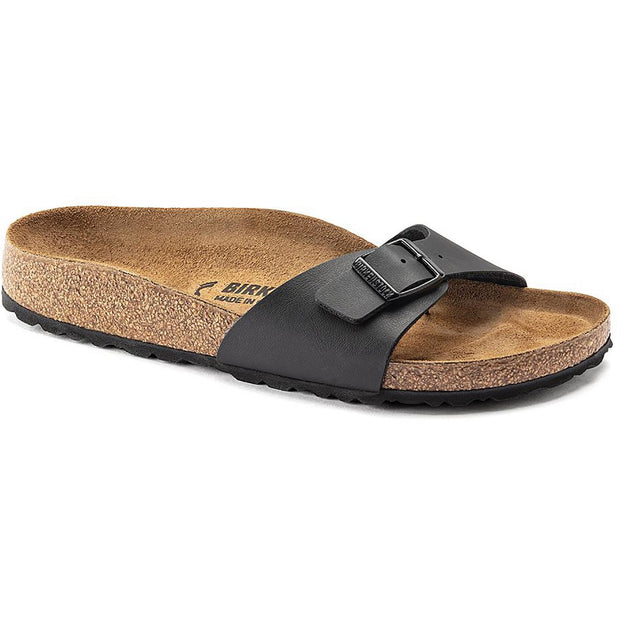 Mens Leather Cork Slide Sandals