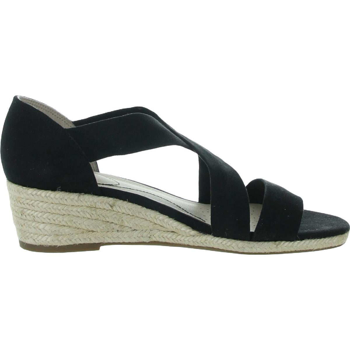 Siesta Womens Cushioned Footbed Slip On Wedge Sandals