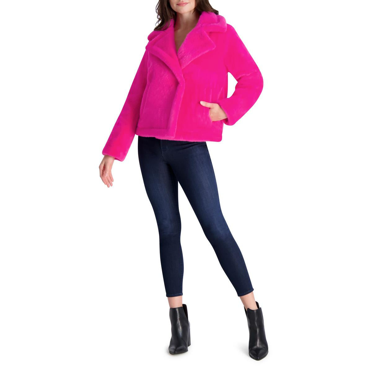 Womens Lined Faux Fur Teddy Coat