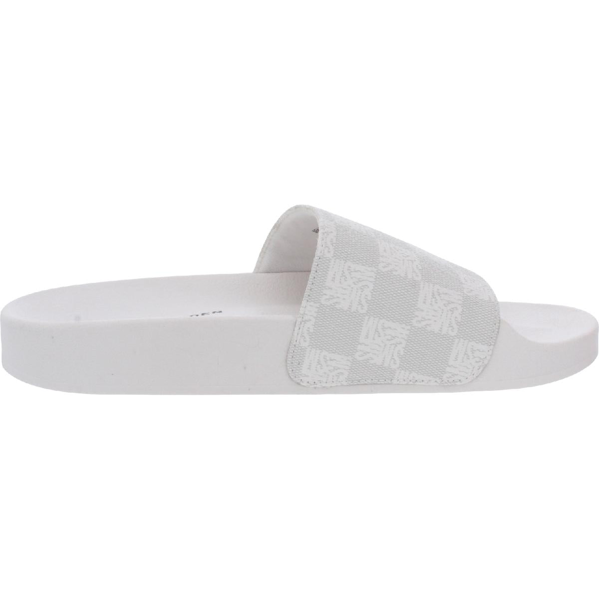 Sealed Womens Faux Leather Slip On Pool Slides