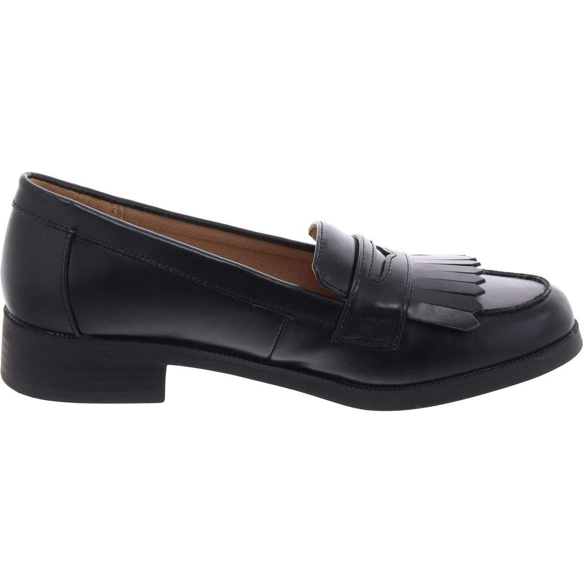 Santana Womens Fringe Faux Leather Loafers