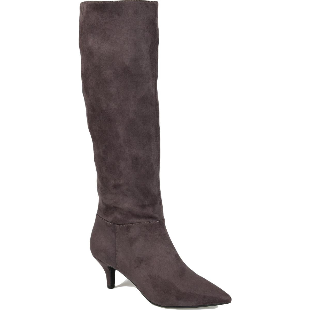 VELLIA Womens Faux Suede Pull-On Knee-High Boots