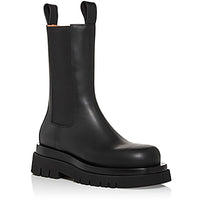 Lug Leather Chelsea Boots Womens Lugged Sole Leather Chelsea Boots 39 Medium Black