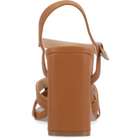 Womens Cut-Out Faux Leather Ankle Strap