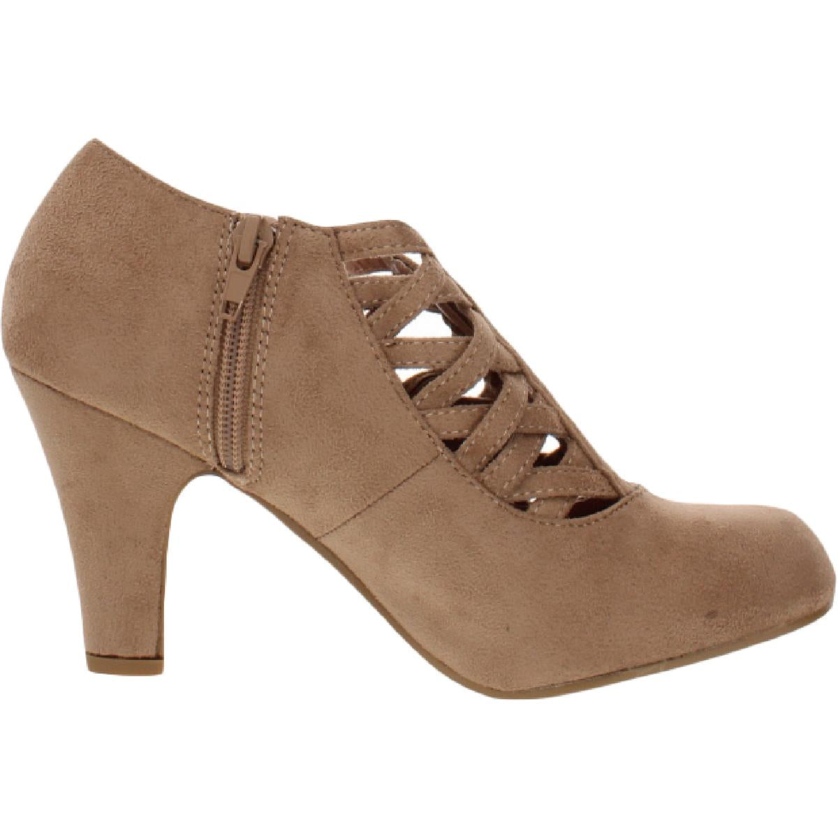 Piper Womens Faux Suede Cut-Out Shooties