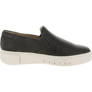 Tia Womens Faux Leather Comfort Slip-On Sneakers