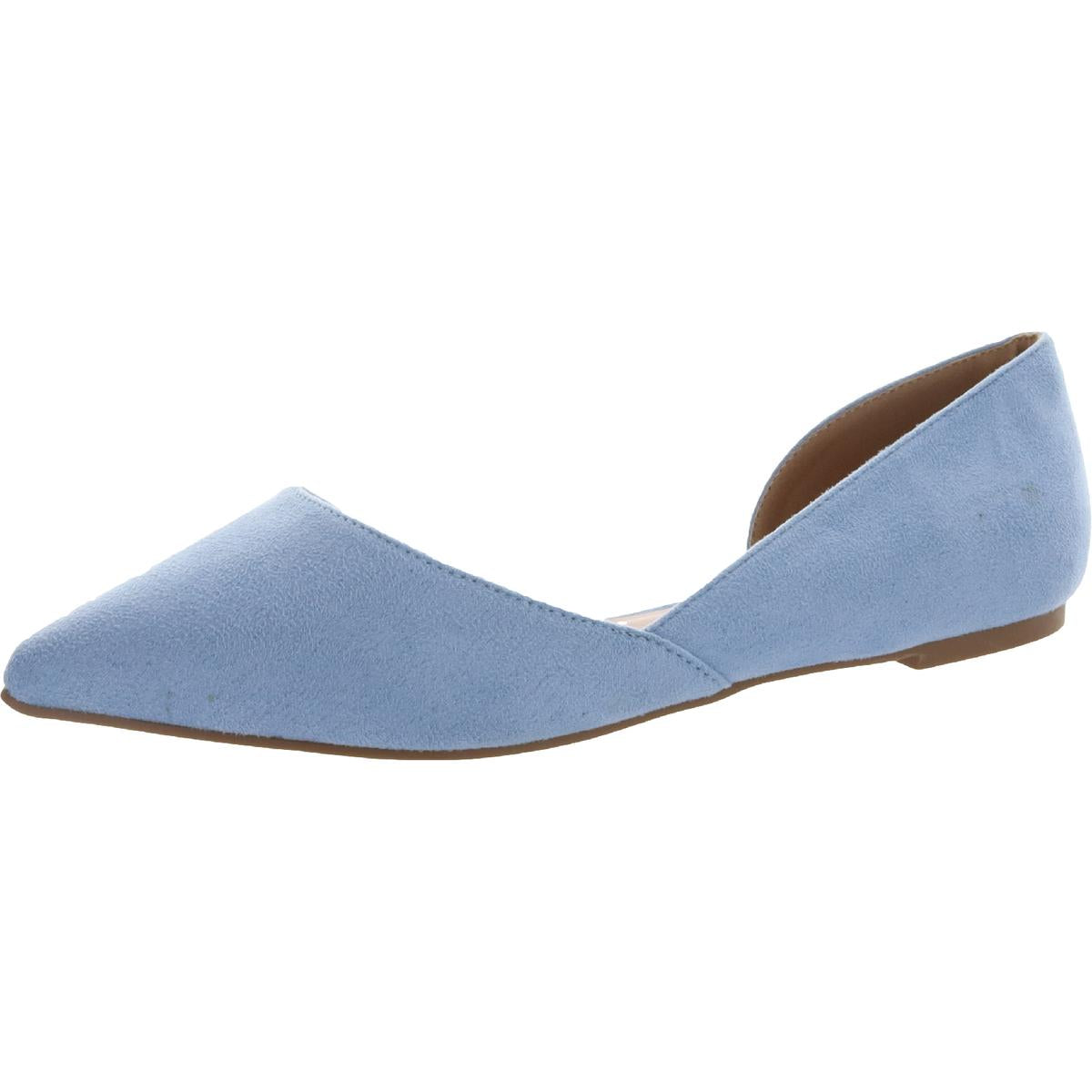 Ester Womens Faux Suede Slip On D'Orsay