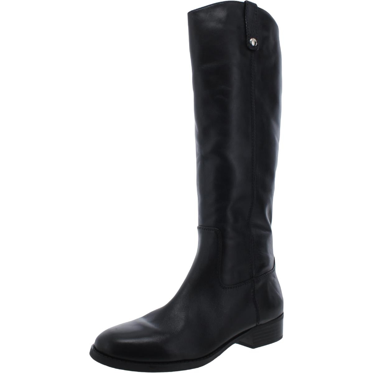 INC Womens Fawne Leather Knee-High Riding Boots Black