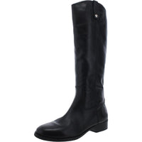 INC Womens Fawne Leather Knee-High Riding Boots Black