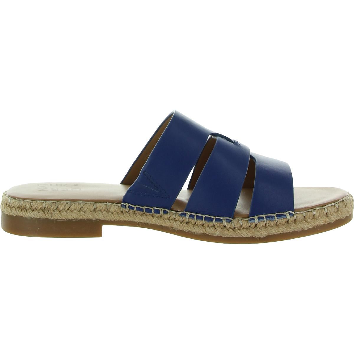 Arden Womens Leather Slip On Slide Sandals