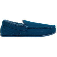 Spun Mens Comfort Insole Faux Fur Lined Loafer Slippers