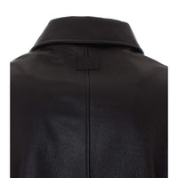Loewe Men Zip Leather Jacket With Mini Anagram Logo