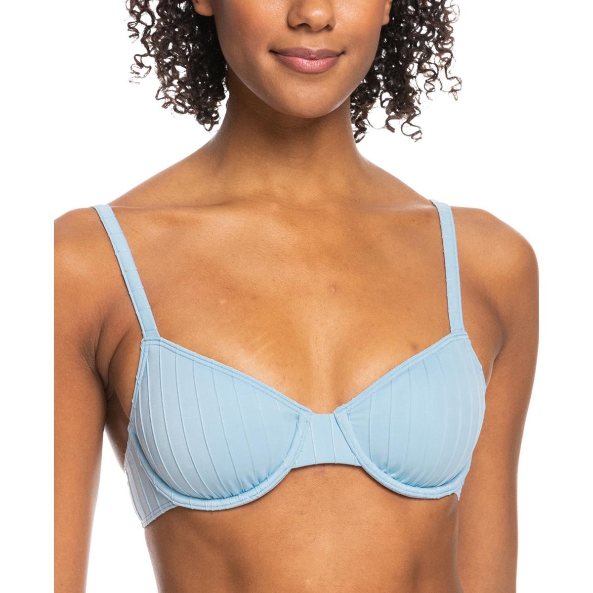 Juniors Womens Ribbed Underwire Bikini Swim top