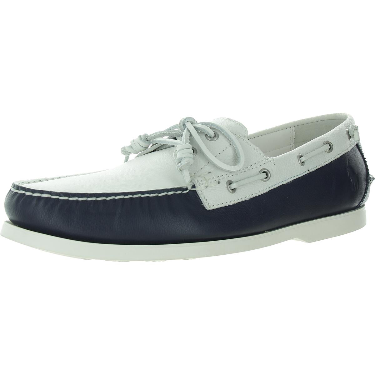 Mens Lace-Up Leather Driving Moccasins