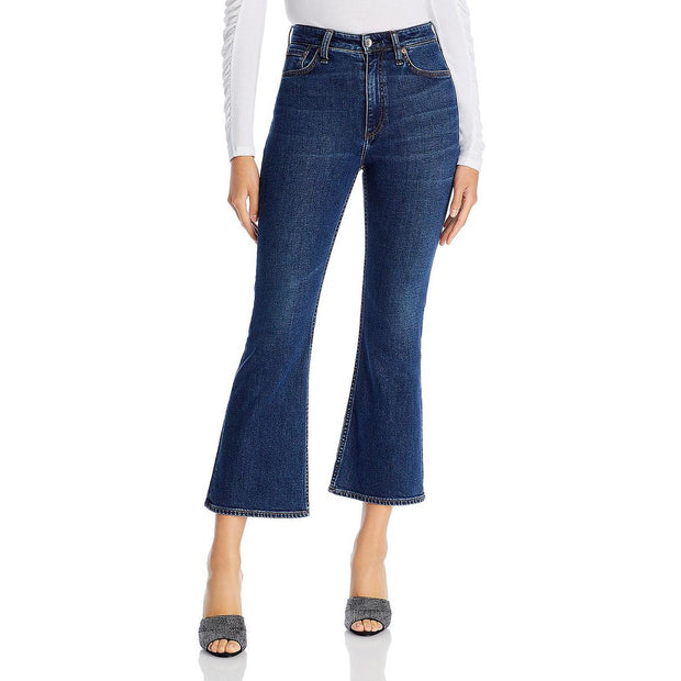 Casey Womens Denim Ankle Flare Jeans