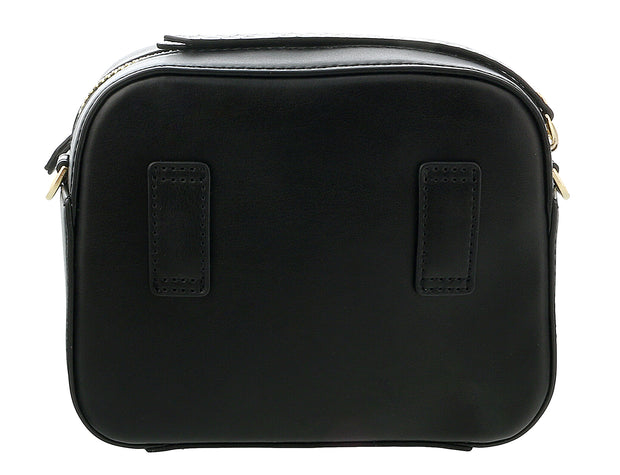 Roberto Cavalli Class Black Snakeskin Textured Susan Small Belt Bag / Shoulder Bag