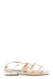 sergio rossi Sandals Color: Silver Material: leather : 100%