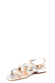 sergio rossi Sandals Color: Silver Material: leather : 100%