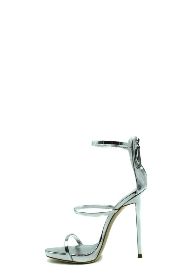 Giuseppe Zanotti Sandals Color: Silver Material: 100% leather