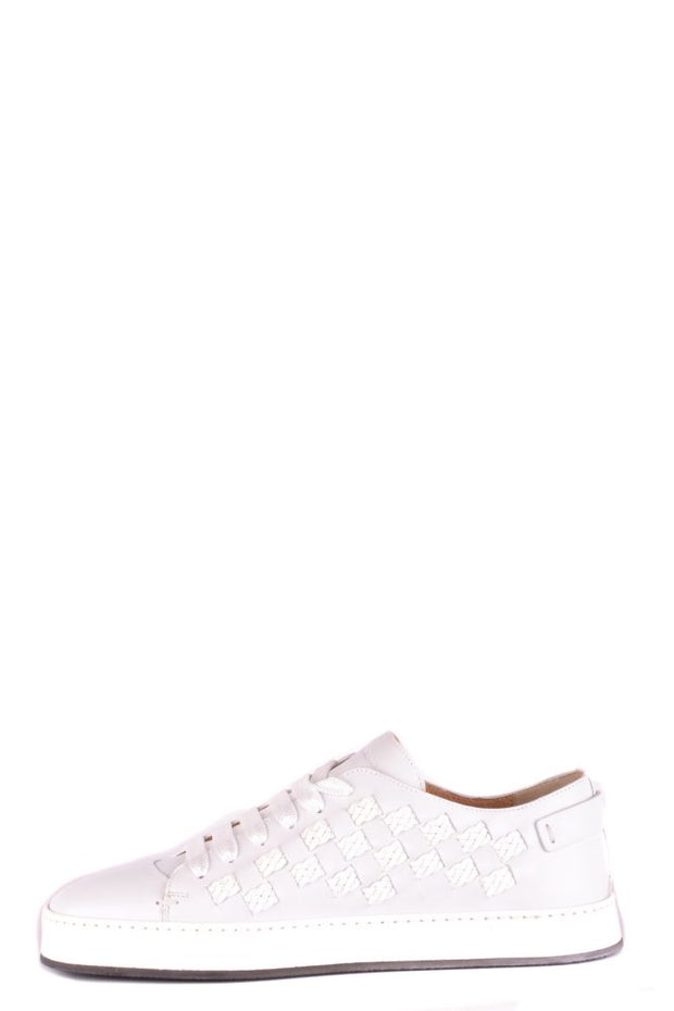 Santoni Sneakers Color: White Material: leather : 100%