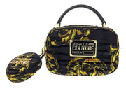 Versace Jeans Couture Black/Gold  Small  Nylon Shoulder Bag with Coin Purse