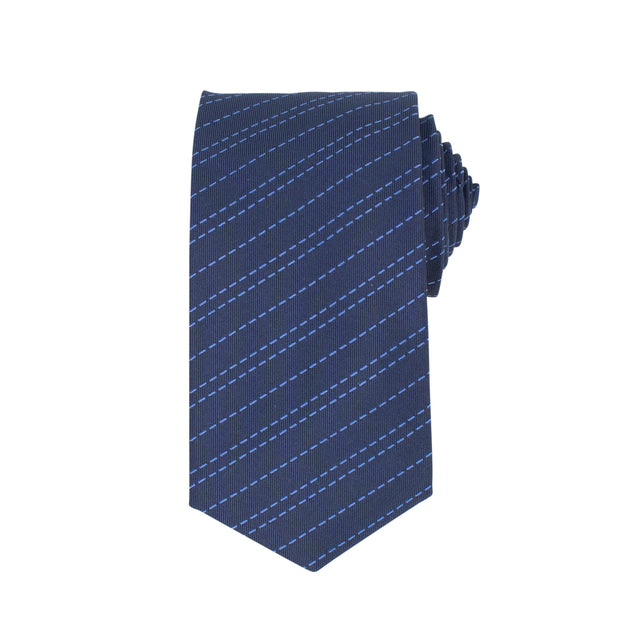 JOHN LOBB Blue 100% Silk Striped Neck Tie