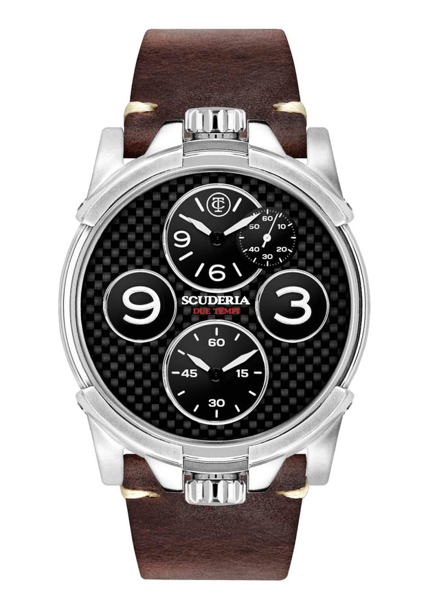 CT Scuderia Men's CT-271-P Due Tempi 44mm Quartz Dual Time Watch