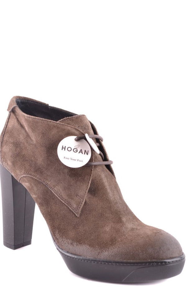 Hogan Bootie Color: Brown Material: chamois : 100%