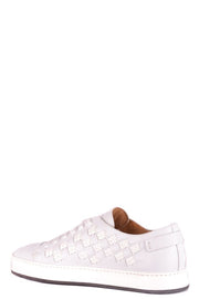 Santoni Sneakers Color: White Material: leather : 100%